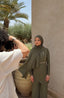 Tan through headscarf olive