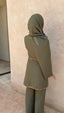 Tan through headscarf olive
