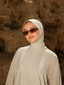 Water-resistant pullover hijab vanilla