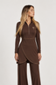Tan through dress longsleeve hot chocolate