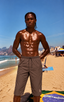 Men swimshort mocha