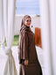 Water resistant headscarf taupe