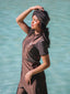 Bronze glitter dress shortsleeve