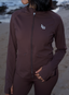 Soft sculpting zip jacket brown