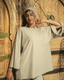 Water-resistant tied-up turban vanilla (PRE-ORDER)