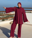 Water-resistant wide pants cherry (PRE-ORDER)