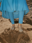 Water-resistant swim skirt w/ legging berry