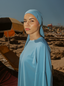 Water-resistant tied-up turban berry