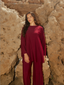 Water-resistant oversized t-shirt cherry