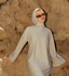 Water-resistant oversized t-shirt vanilla