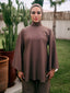 Water-resistant oversized t-shirt taupe
